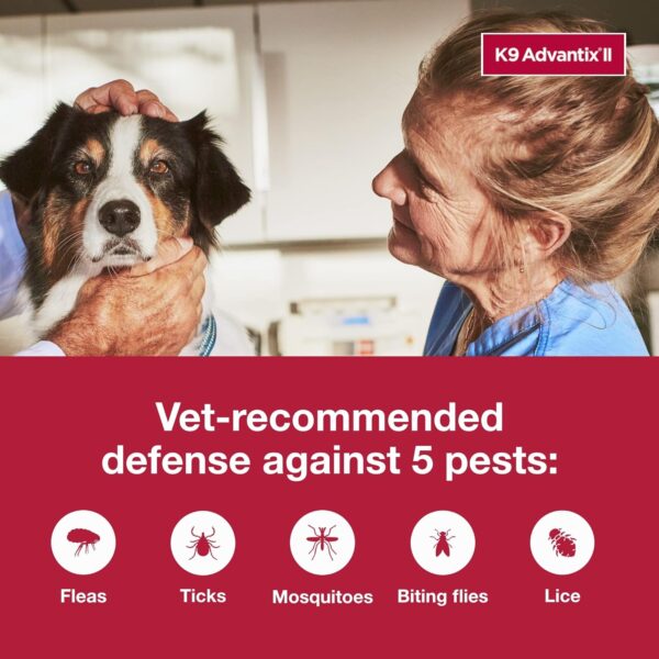 K9 Advantix II Large Dog Vet-Recommended Flea, Tick & Mosquito Treatment & Prevention | Dogs 21 - 55 lbs. | 4-Mo Supply - Image 5