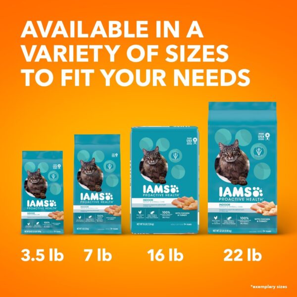 IAMS Proactive Health Indoor Weight Control & Hairball Care Adult Dry Cat Food with Chicken & Turkey, 22 lb. Bag - Image 13