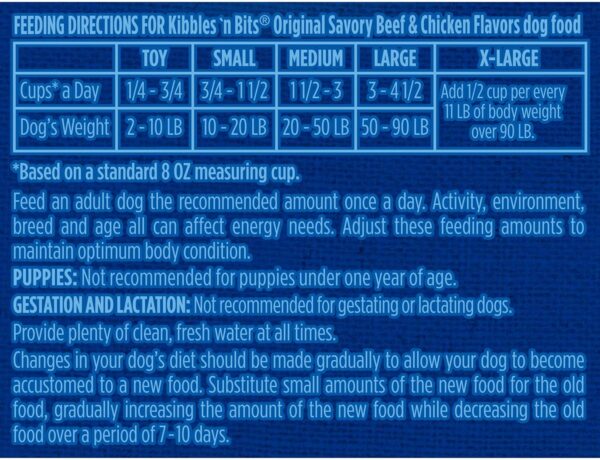 Kibbles 'n Bits Original Savory Beef & Chicken Flavor Dry Dog Food, 31 Pound Bag - Image 12