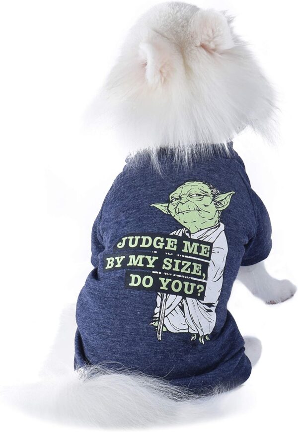 Star Wars for Pets Judge Me by My Size, Do You? Dog Tee | Star Wars for Pets Dog Shirt for X-Small Dogs, Gray | Soft, Cute, and Comfortable Dog Clothing and Apparel,FF11566 - Image 3