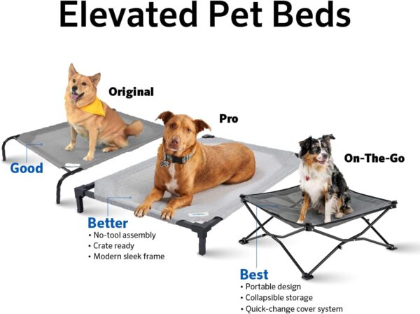 COOLAROO The Original Cooling Elevated Dog Bed, Indoor and Outdoor, Medium, 42"L x 25.5"W x 8"Th, Aquatic Blue - Image 7