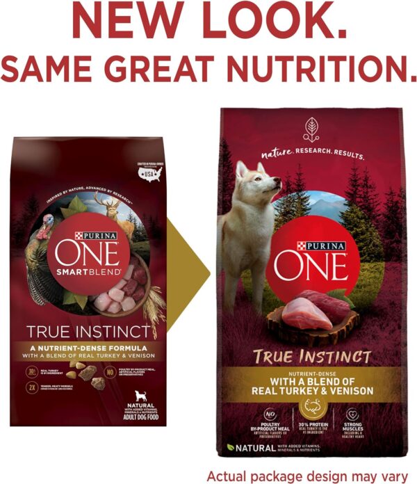 Purina ONE True Instinct With A Blend Of Real Turkey and Venison Dry Dog Food - 7.4 lb. Bag - Image 2