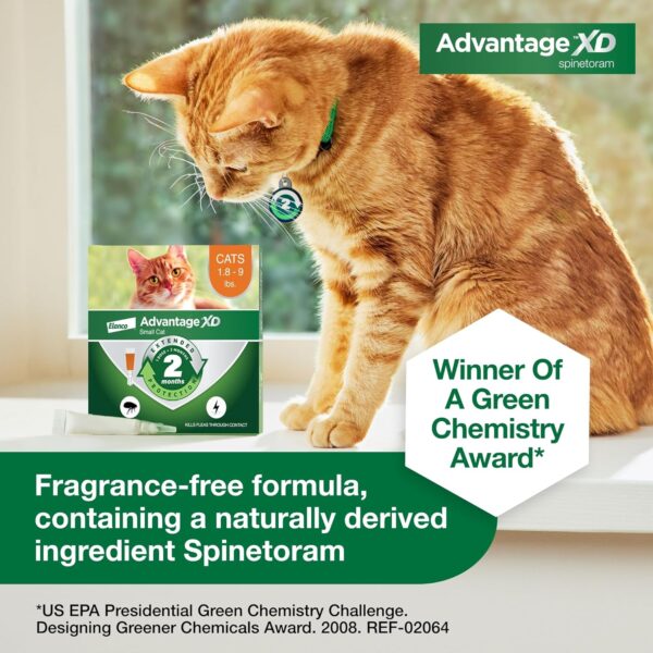 Advantage XD Small Cat Flea Prevention & Treatment For Cats 1.8-9lbs. | 4-Topical Doses, 2-Months of Protection Per Dose - Image 7