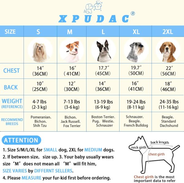 XPUDAC 4 Pack Dog Shirts Cooling Quick Dry Summer Dog Clothes for Small Dogs Boy Girl Lightweight Breathable Dog Cooling Vest -Medium - Image 6