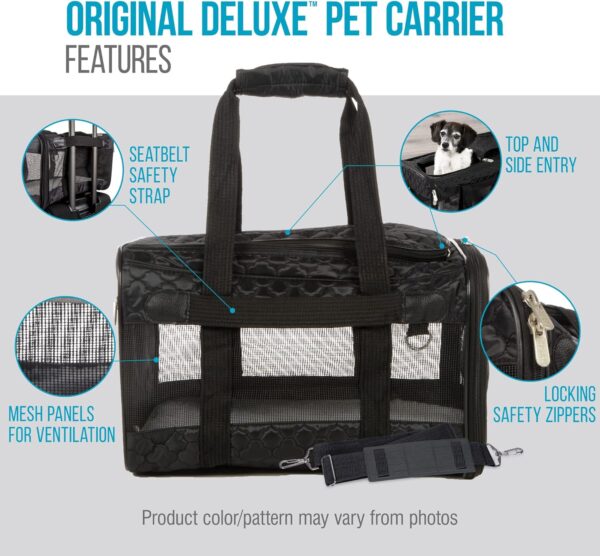 Sherpa Original Deluxe Travel Pet Carrier, Airline Approved & Guaranteed On Board - Black Lattice, Medium - Image 7