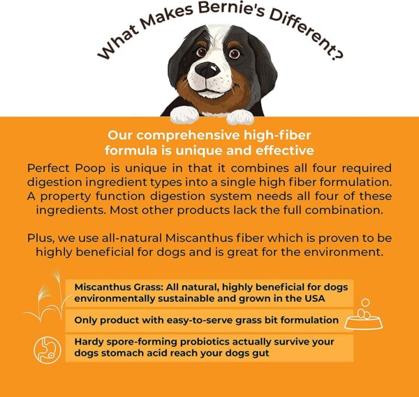 Perfect Poop Digestion & General Health Supplement for Dogs: Fiber, Prebiotics, Probiotics & Enzymes Relieve Digestive Conditions, Optimize Stool, and Improve Health (Chicken, 12.8 oz) - Image 6