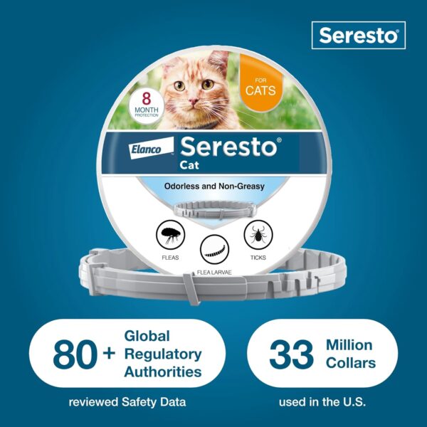 Seresto Cat Vet-Recommended Flea & Tick Treatment & Prevention Collar for Cats, 8 Months Protection | (Pack of 2) - Image 6