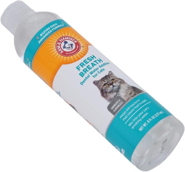 Arm & Hammer for Pets Advanced Care Dental Water Additive for Cats | Cat Teeth Cleaning Product for All Cats | Odorless and Flavorless Cat Dental Rinse, 8 Ounces - Image 4