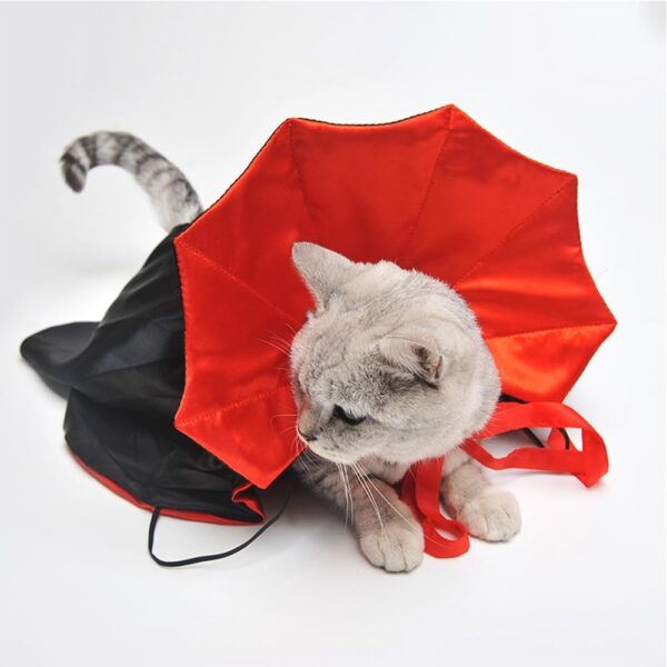 Dog Cat Vampire Cloak Costume, Pet Halloween Cape for Small Medium Dogs Cats Puppy - Image 3