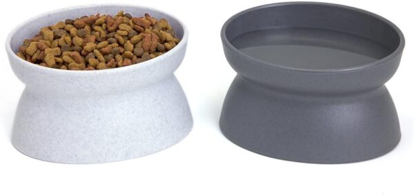 Kitty City Raised Cat Food Bowl Collection/Stress Free Pet Feeder and Waterer and Slow Feed Bowls - Image 4