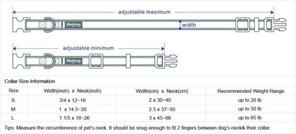 Blueberry Pet Soft & Safe 3M Reflective Neoprene Padded Adjustable Dog Collar - Baby Blue Pastel Color, Medium, Neck 14.5"-20" - Image 6