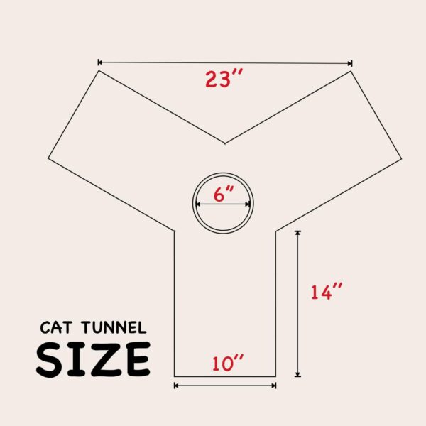 Pet Cat Tunnel Tube Toys 3 Way Collapsible, Tunnels for Indoor Cats，Kitty Bored Peek Hole Toy Ball Cat, Puppy, Kitty, Kitten, Rabbit - Image 3