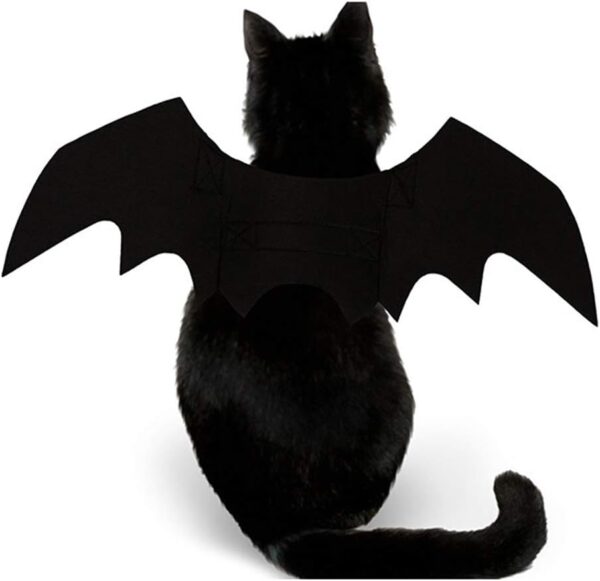 Pet Cat Bat Wings for Halloween Party Decoration, Puppy Collar Leads Cosplay Bat Costume,Cute Puppy Cat Dress Up Accessories - Image 2