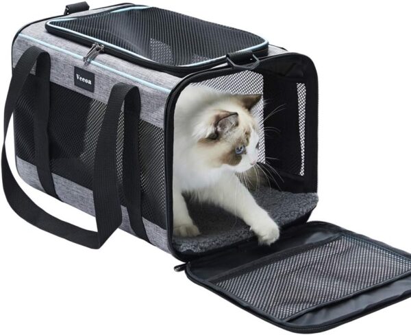 17.5x11x11 Inches Cat, Dog Carrier for Pets Up to 16 Lbs, Soft-Sided Cat Bag Animal Carriers Travel Puppy Carry As a Toy of Fabric Pet Home