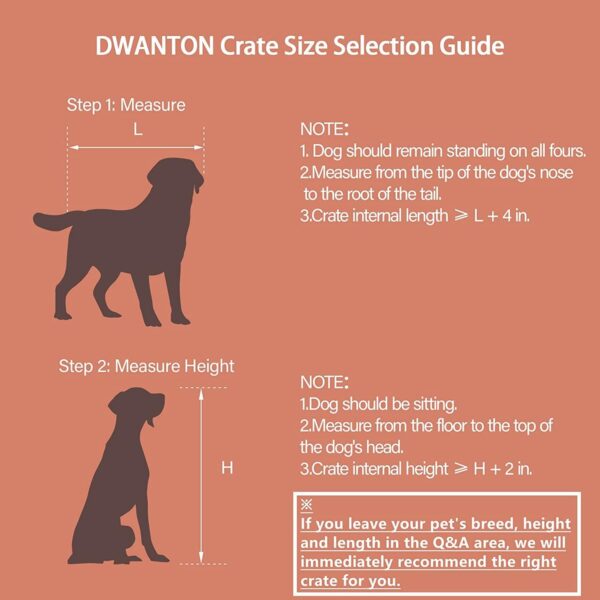 DWANTON Dog Crate Furniture with Cushion, Wooden Crate with Double Doors, Dog Kennel Indoor for Small/Medium/Large Dog, End Table, Small, 27.2" L, Dark Grey - Image 8