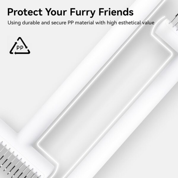 aumuca Cat Brush for Long Haired Cats, Dog Brush for Shedding Grooming Small Medium Dogs, Deshedding Dog Brush Dematting Comb for dogs Remove Loose and Matted Fur, Pet Grooming Undercoat Rake, White - Image 8