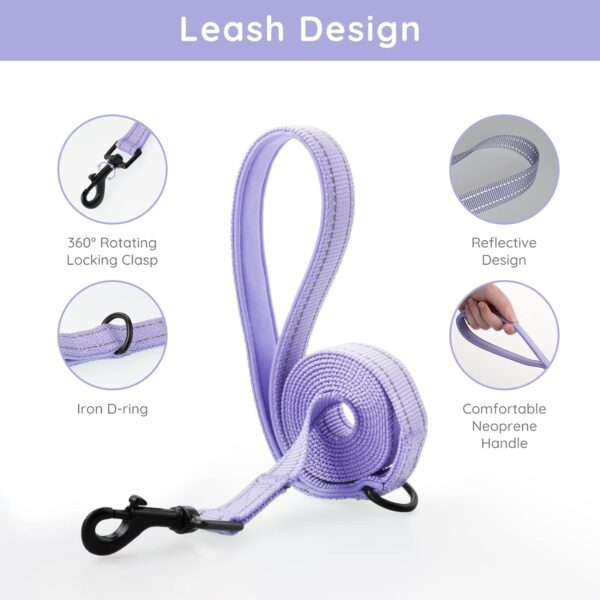 BELLA & PAL Puppy Harness with Leash Set, Dog Harness for Small Dogs No Pull, Dog Leash for Small Dogs, Step in Harness for Extra Small Dogs, Purple Lavender Harness, XS - Image 4