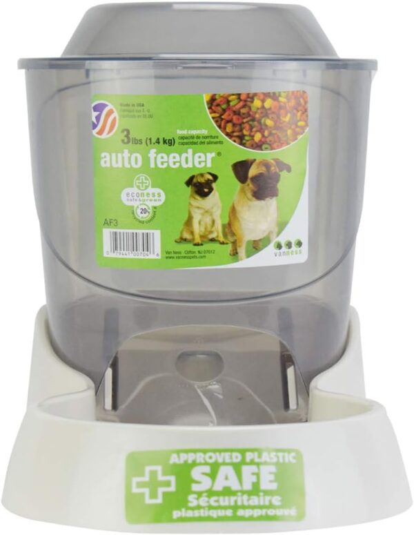 Van Ness Pets Small Gravity Auto Feeder for Cats/Dogs, 3 Pound Capacity, GRAY (Pack of 1) - Image 4