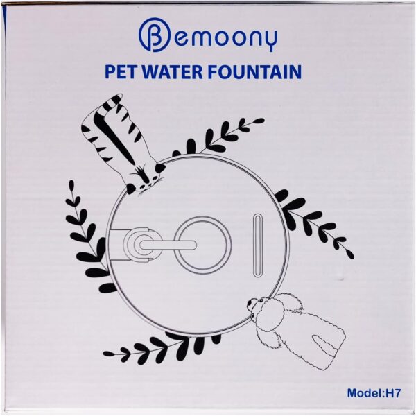 Cat Water Fountain:108oz/3.2L Cat Fountain Super Silent Pet Water Fountain - Water Fountains for Cats Indoor - Faucet Cat Fountain - Quiet Water Pump - Suitable for Cats and Dogs - BEMOONY - Image 13