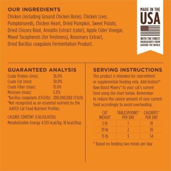 Instinct Freeze Dried Raw Boost Mixers Grain Free Digestive Health Recipe All Natural Cat Food Topper by Nature's Variety, 5.5 oz. Bag - Image 7