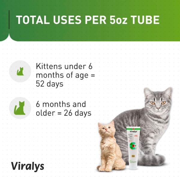 Vetoquinol Viralys Gel L-Lysine Supplement for Cats, 5oz - Cats & Kittens of All Ages - Immune Health - Sneezing, Runny Nose, Squinting, Watery Eyes - Palatable Maple Flavor Lysine Gel - Image 7