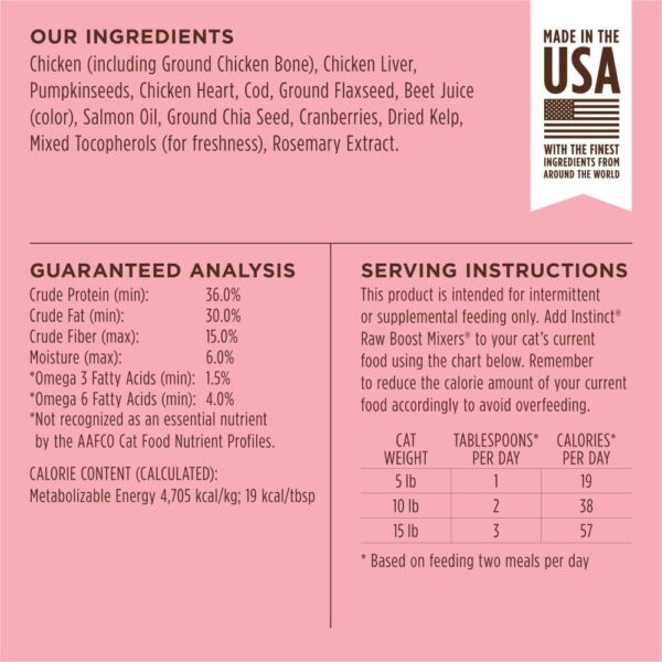 Instinct Freeze Dried Raw Boost Mixers Grain Free Skin & Coat Health Recipe All Natural Cat Food Topper by Nature's Variety, 5.5 oz. Bag - Image 7