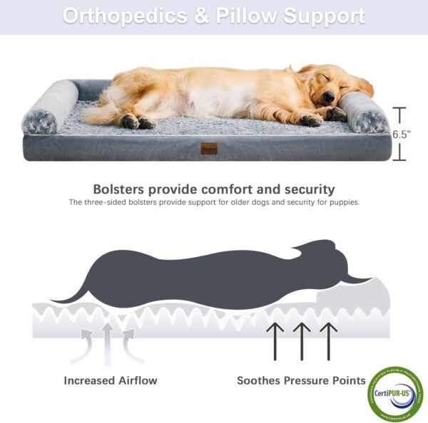 BFPETHOME Dog Beds for Large Dogs, Orthopedic Dog Bed for Medium Large Dogs,Big Waterpfoof Couch Dog Pet Bed with Removable Washable Cover - Image 3