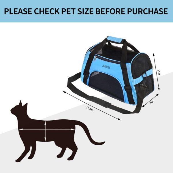 JMOON Soft-Sided Pet Carrier Bag - Airline Approved for Cats and Dogs - Foldable Comfort Travel Carrier - Image 4