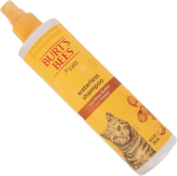 Burt's Bees for Pets Cat Natural Waterless Shampoo with Shea Butter and Honey | Cat Waterless Shampoo Spray | Easy to Use Cat Shampoo for Fresh Skin and Fur Without a Bath | Made in the USA, 10 Fl Oz - Image 2