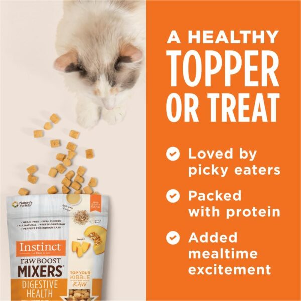 Instinct Freeze Dried Raw Boost Mixers Grain Free Digestive Health Recipe All Natural Cat Food Topper by Nature's Variety, 5.5 oz. Bag - Image 6