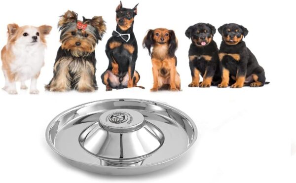 Puppy Bowls for Litter, 3 Puppy Food Bowl, Stainless Steel Puppy Feeding Bowls, Puppy Mush Bowl,11.5'', Food Feeding Puppy Weaning Bowl for Small Medium Large Pets, Puppy Feeder Bowl, Puppy Saucer - Image 7