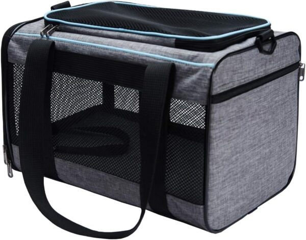 17.5x11x11 Inches Cat, Dog Carrier for Pets Up to 16 Lbs, Soft-Sided Cat Bag Animal Carriers Travel Puppy Carry As a Toy of Fabric Pet Home - Image 2