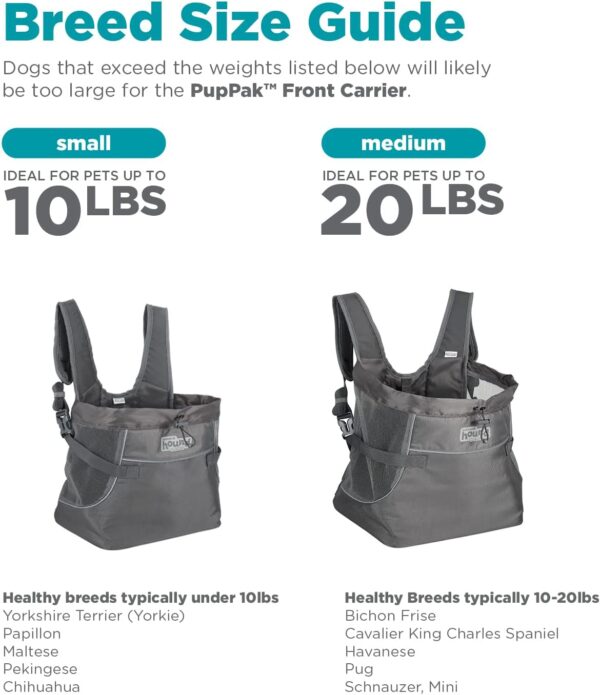 Outward Hound PupPak Dog Front Carrier, Medium, Grey - Image 3