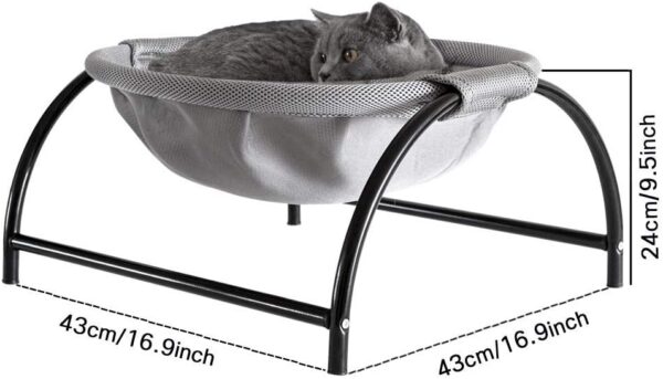 Cat Bed Dog/Pet Hammock Bed Free-Standing Cat Sleeping Cat Supplies Pet Supplies Whole Wash Stable & Breathable Easy Assembly Indoors Outdoors, 16.9 in x 16.9 in x 9.5 in - Image 3