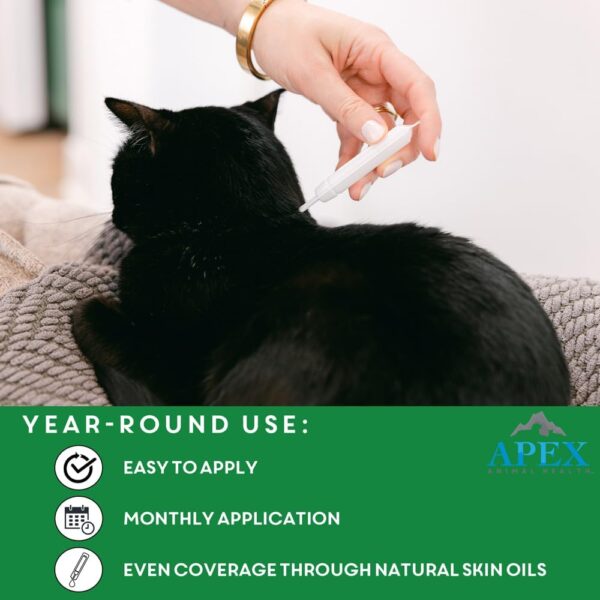 Apex Plus Cat Flea and Tick Treatment | 6-Month Supply, Over 1.5 lbs | Flea Treatment for Cats | 24-Hour Activation, Waterproof, 30-Day Protection - Image 6