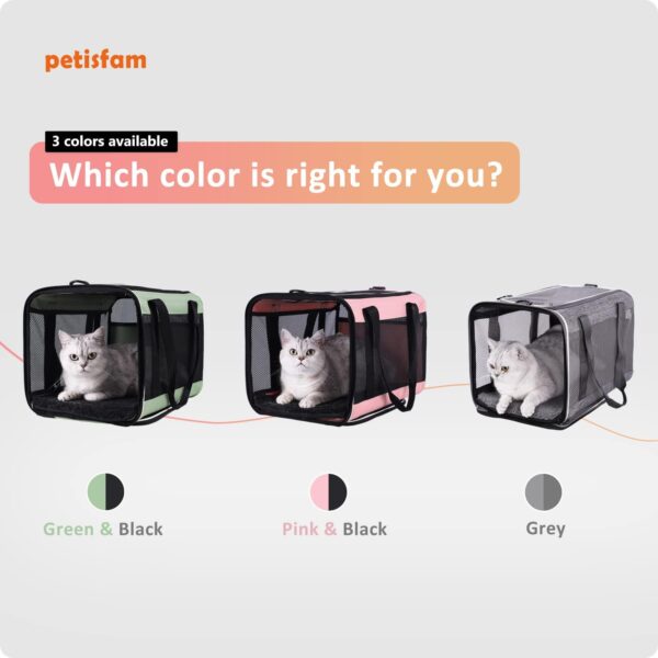 petisfam Easy Load Soft Pet Carrier for Large and Medium Cats. Sturdy, Well-Ventilated, Collapsible for Easy Storage, Easy Vet Visits - Image 7