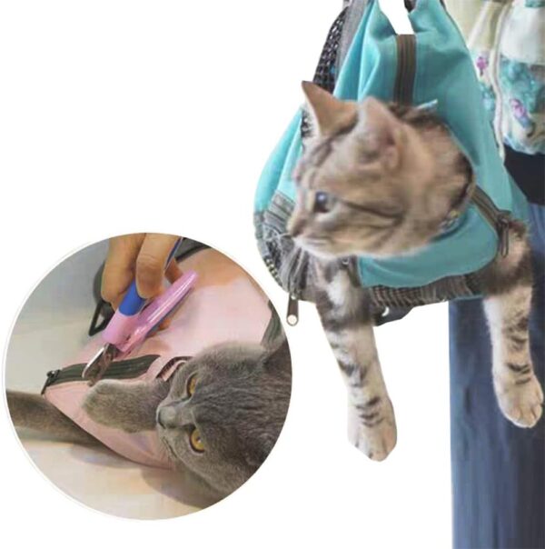 Cinf Cat Nail Clipping Cleaning Grooming Restraint Bag （Free Muzzle） No Scratching Biting for Bathing Nail Trimming Injecting Examining - Image 3