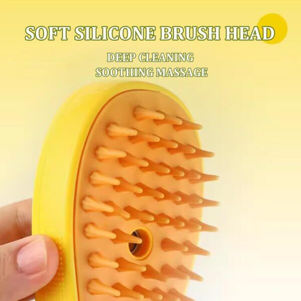 Steamy Cat Brush,3 In1 Spray Cat Brush, Self Cleaning Cat Steamy Brush, Cat Steamy Brush for Massage, Cat Grooming Brush for Removing Tangled and Loose Hair (Green) - Image 7