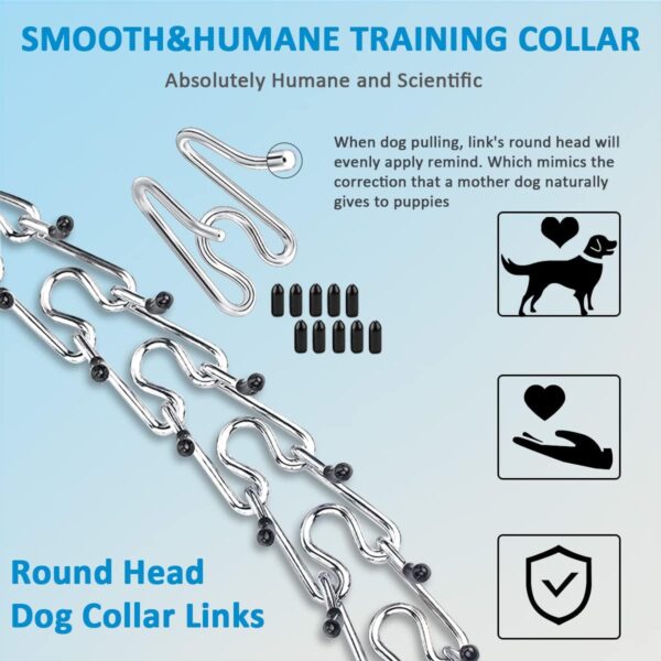 Prong Pinch Collar for Dogs, Adjustable Training Collar with Quick Release Buckle for Small Medium Large Dogs(Packed with Two Extra Links) (M/L(18-23" Neck, 3.00mm)) - Image 2