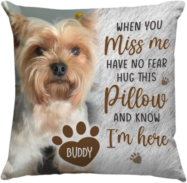 Pawfect House Personalized Pet Memorial Throw Pillow (Insert Included), Dog Pillows, Pet Memorial Gifts, Dog Memorial Gifts for Loss of Dog, Cat, Dog Pillow, Pet Loss Gifts, Loss of Dog Sympathy Gift