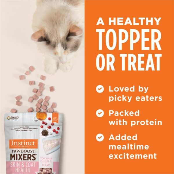 Instinct Freeze Dried Raw Boost Mixers Grain Free Skin & Coat Health Recipe All Natural Cat Food Topper by Nature's Variety, 5.5 oz. Bag - Image 6