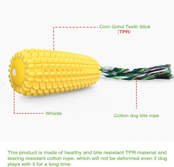 Carllg Dog Chew Toys for Aggressive Chewers, Indestructible Tough Durable Squeaky Interactive Dog Toys, Puppy Teeth Chew Corn Stick Toy for Small Meduium Large Breed - Image 2