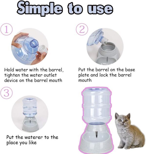 Dog Water Bowl Dispenser,3 Gallon/ 11L Pet Water Dispenser Station for Large Dogs and Cats,Gravity Automatic Feeder,Large Size Dog Drinking Fountain (3 Gallon Dog Water) - Image 4