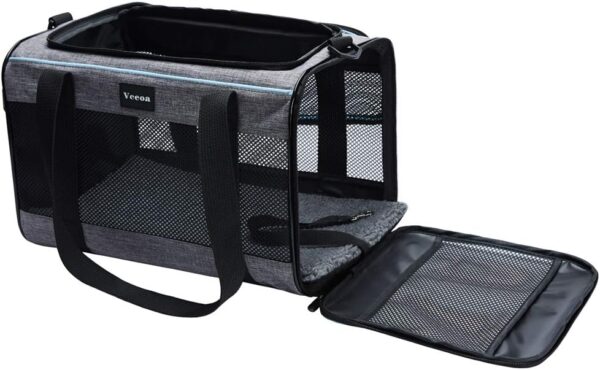 17.5x11x11 Inches Cat, Dog Carrier for Pets Up to 16 Lbs, Soft-Sided Cat Bag Animal Carriers Travel Puppy Carry As a Toy of Fabric Pet Home - Image 7