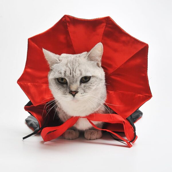 Dog Cat Vampire Cloak Costume, Pet Halloween Cape for Small Medium Dogs Cats Puppy - Image 5