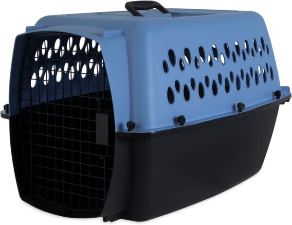 Petmate Pet Porter Fashion Dog Kennel 26", Parisian Blue & Black, for Pets 20-25lbs, Made in USA