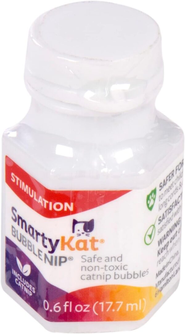 SmartyKat Bubble Nip Catnip Bubbles for Cats & Kittens, Safe for Pets - Trial Size, 0.6 Fluid Ounce - Image 4