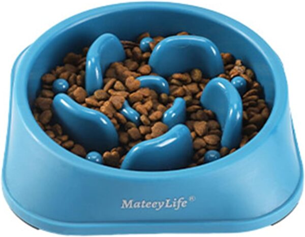 MateeyLife Slow Feeder Dog Bowls, Anti-Choking Puzzle Dog Food Bowls, Non Slip Interactive Dog Feeding Bowls Slow Down Eating, Bloat Stop Maze Dog Dishes Dog Feeder for Medium Large Breeds DarkBlue - Image 8