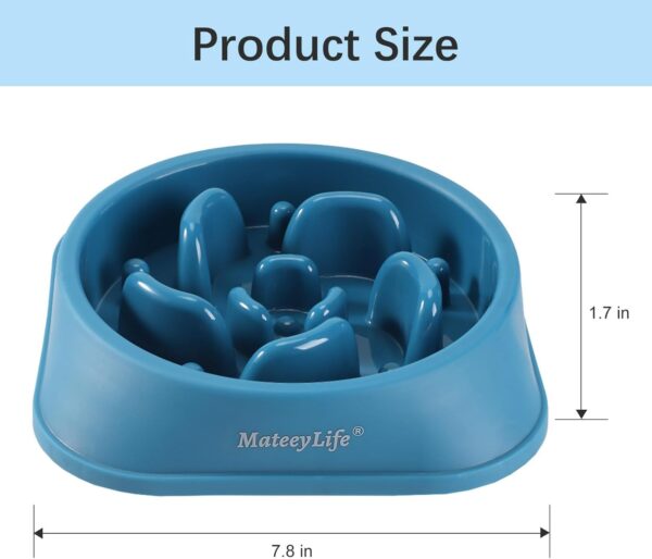 MateeyLife Slow Feeder Dog Bowls, Anti-Choking Puzzle Dog Food Bowls, Non Slip Interactive Dog Feeding Bowls Slow Down Eating, Bloat Stop Maze Dog Dishes Dog Feeder for Medium Large Breeds DarkBlue - Image 3