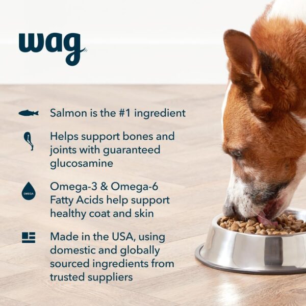 Amazon Brand – Wag Dry Dog Food, Salmon and Brown Rice, 30 lb Bag (Pack of 1) - Image 3